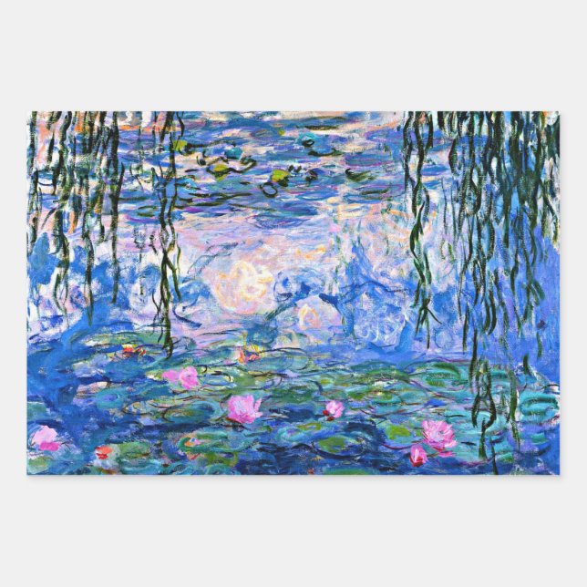 Feuille De Papier Cadeau L'art célèbre Water-Lilies par Claude Monet (Devant 3)