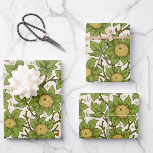 Feuille De Papier Cadeau L'art nouveau du motif de verger de William Morris