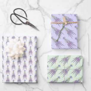 Feuille De Papier Cadeau Lavender Herb Flower Bund Motifs