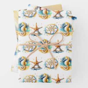 Feuille De Papier Cadeau Le Baby shower du garçon de la plage à thème côtie