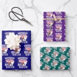 Feuille De Papier Cadeau Le bonheur est d'être une grande soeur - Bunny