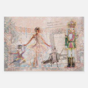 Feuille De Papier Cadeau "Le Casse-Noisette" Vintage