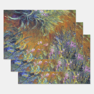 Feuille De Papier Cadeau Le chemin à travers les iris par Claude Monet