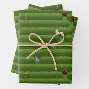 Feuille De Papier Cadeau Le conte de verdure Maze