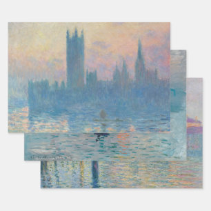 Feuille De Papier Cadeau Le coucher du soleil des Chambres de Claude Monet