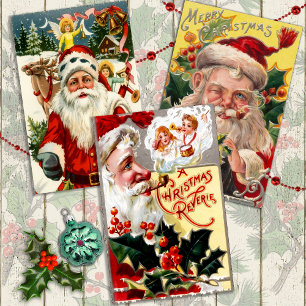 Feuille De Papier Cadeau Le Décor de Noël Ancien 