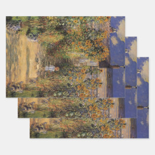 Feuille De Papier Cadeau Le Jardin de l'artiste à Vétheuil de Claude Monet