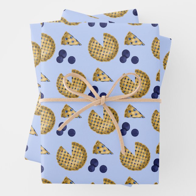 Feuille De Papier Cadeau Le marché agricole Blueberry Pie Été Ménage (En situation)