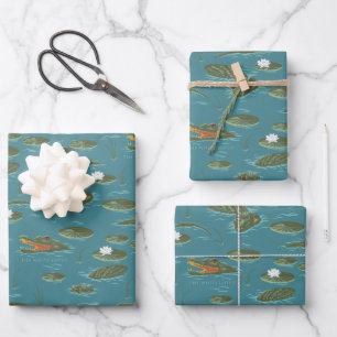 Feuille De Papier Cadeau Le Motif blanc Lotus Alligator Waters