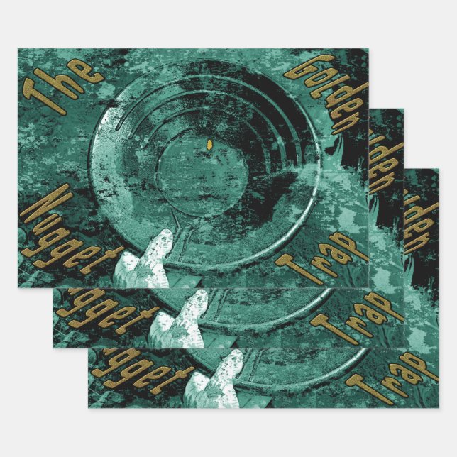 Feuille De Papier Cadeau Le piège à nugget doré (Lot)