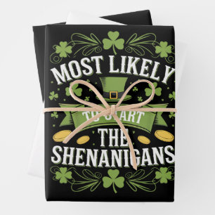 Feuille De Papier Cadeau Le Plus Probable À Démarrer Le St patrick Shenanig