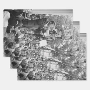 Feuille De Papier Cadeau Le sénateur Robert Kennedy faisant campagne pour l