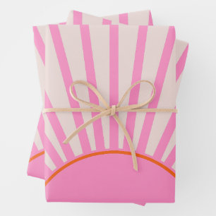 Feuille De Papier Cadeau Le Soleil 01 Soleil rose