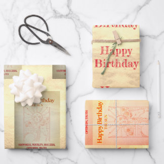 Feuille De Papier Cadeau "Le Soleil" M'Tarot Anniversaire