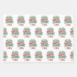 Feuille De Papier Cadeau Le Typographe du Magic Christmas