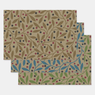 Feuille De Papier Cadeau Leaf Berry Classique Colorful Art Motif