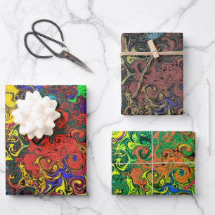 Feuille De Papier Cadeau Lecteurs colorés Abstraits / Filtres /