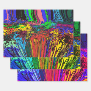 Feuille De Papier Cadeau Lecteurs colorés Abstraits / P & P / Filtres /