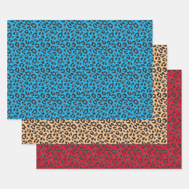 Feuille De Papier Cadeau Leopard ! (Lot)