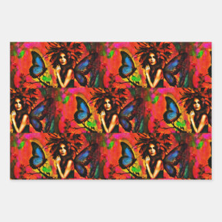 Feuille De Papier Cadeau Les ailes d'un conte équitable