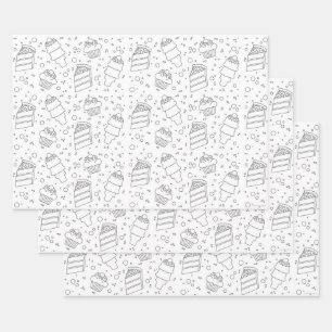 Feuille De Papier Cadeau Les amis de la ferme Les friandises de couleur-c'e