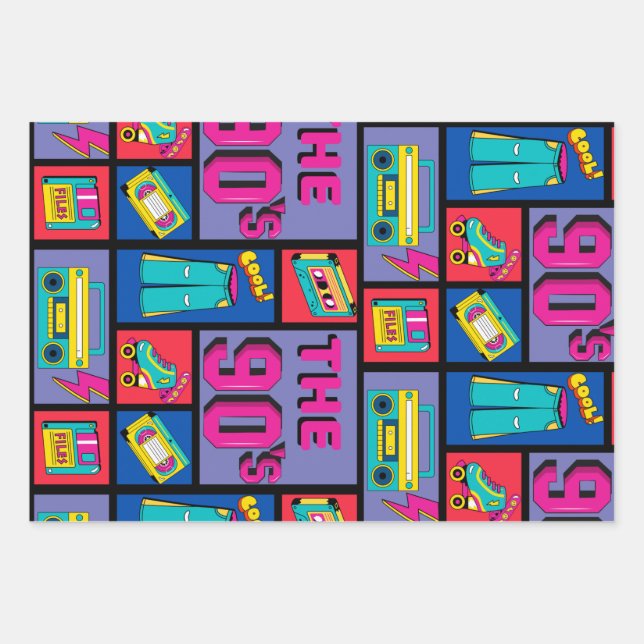 Feuille De Papier Cadeau Les années 90 (Devant)