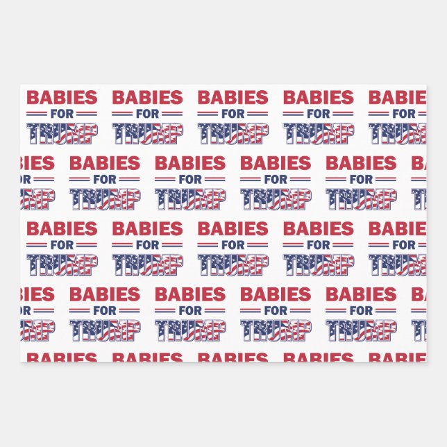 Feuille De Papier Cadeau Les bébés pour Trump (Devant)