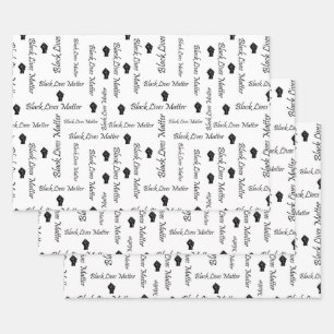 Feuille De Papier Cadeau Les Black Lives Matt BLM Manifestation afro-améric