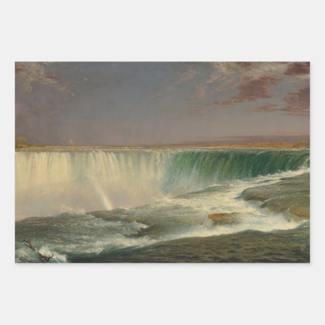 Feuille De Papier Cadeau Les chutes du Niagara par Frederic Edwin Church (Devant)