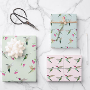 Feuille De Papier Cadeau Les colibris d'Anna