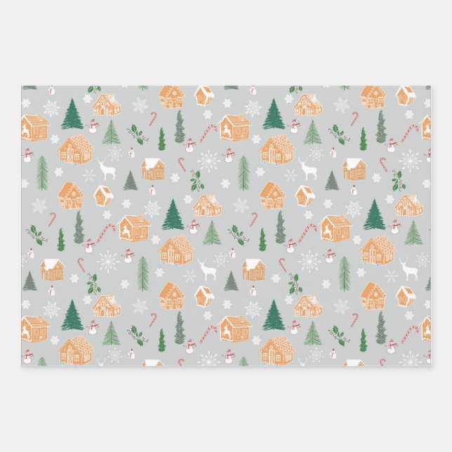 Feuille De Papier Cadeau Les merveilles de Noël (Devant)