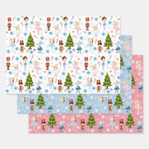 Feuille De Papier Cadeau Les personnages Casse-Noisette Clara Noël d'hiver