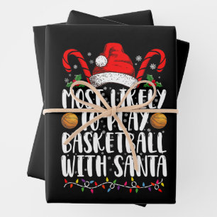 Feuille De Papier Cadeau Les Plus Susceptibles De Jouer Au Basket-Ball Avec