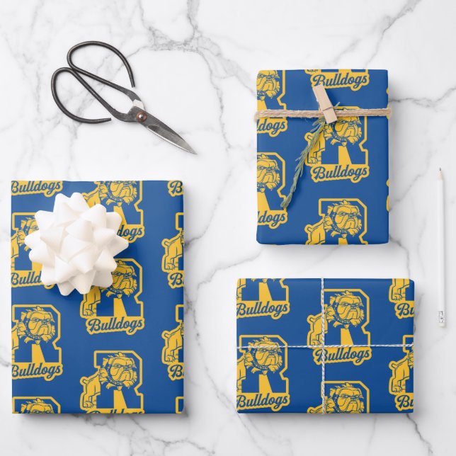 Feuille De Papier Cadeau Letterman Riverdale Bulldogs (Recto)