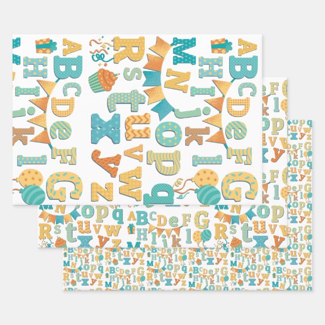 Feuille De Papier Cadeau Lettre (Lot)