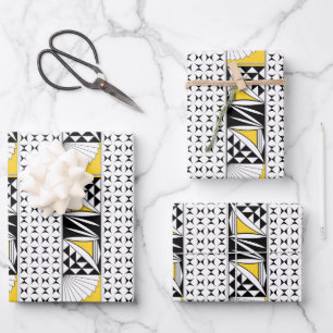 Feuille De Papier Cadeau Levée de soleil du sud-ouest en jaune