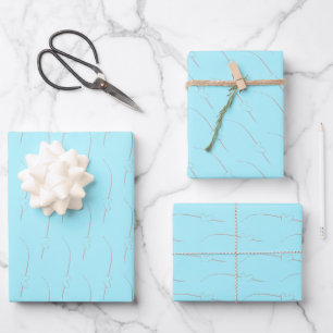 Feuille De Papier Cadeau Lien cardiaque sur Fiançailles Mariage Turquoise m
