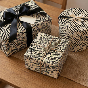 Feuille De Papier Cadeau Ligne Art Nature-Inspiré géométrique Noir et beige