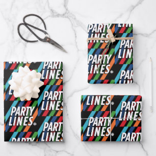 Feuille De Papier Cadeau Lignes de partie CBC