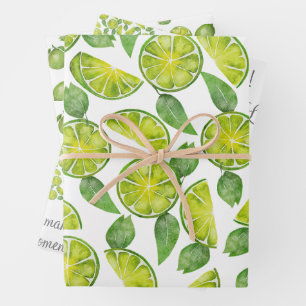 Feuille De Papier Cadeau Lime wrapping paper. Custom paper. Gift wrap