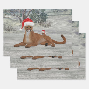 Feuille De Papier Cadeau Lion Jolly Mountain Avec Cub