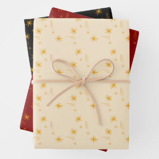 Feuille De Papier Cadeau Little stars wrapping paper set of 3