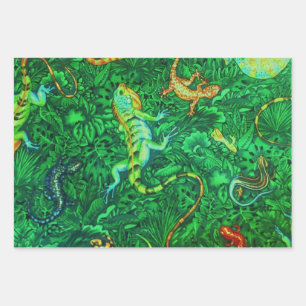 Feuille De Papier Cadeau Lizards Batik