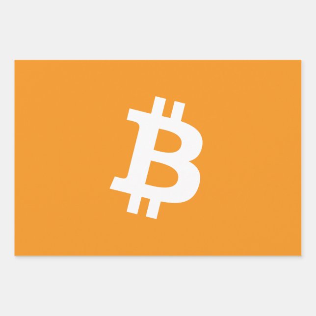 Feuille De Papier Cadeau Logo Bitcoin Cryptomonnaie (Devant)