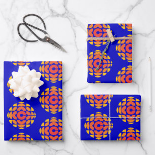 Feuille De Papier Cadeau Logo CBC 1974
