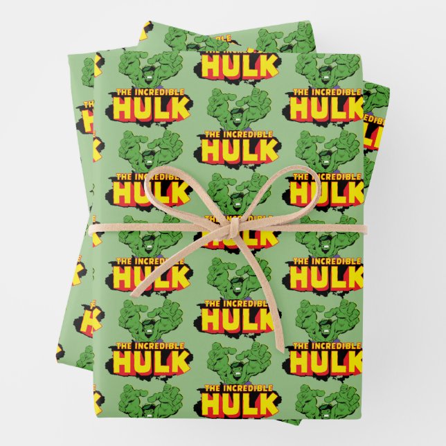 Feuille De Papier Cadeau Logo de l'incroyable Hulk (En situation)