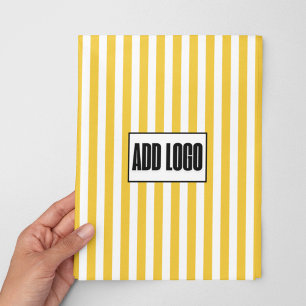 Feuille De Papier Cadeau Logo d'entreprise minimaliste moderne Yellow Strip