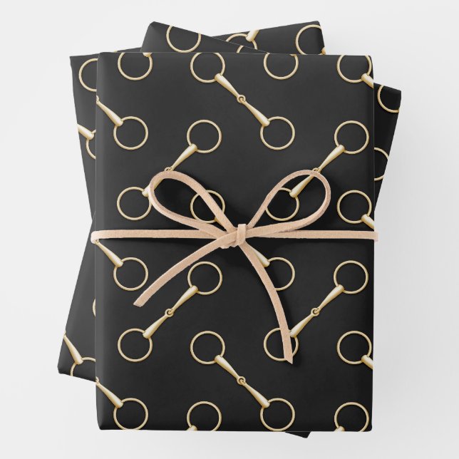 Feuille De Papier Cadeau Loose Ring Snaffle Bits équestre (En situation)