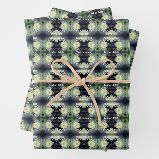 Feuille De Papier Cadeau Lotus Water Lily Flower Abstrait Personnalisé (En situation)