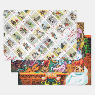 Feuille De Papier Cadeau Louis Wain, Chats & Chatons